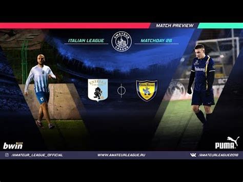 Amateur League Italian C Виртус Энтелла Кьево 26 тур YouTube