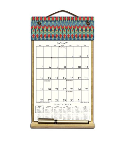 small geometric green red blue  kims calendars