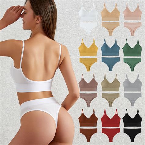 Nylon Breathable Thin Cup Wholesale Girl S Backless Pieces Sexy Lingerie Set Lingerie And