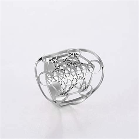 Unift Metatron Anillo De Cubo Para Hombres Y Mujeres De Acero