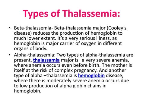 Types Of Thalassemia Carrier at Alyssa Coode blog