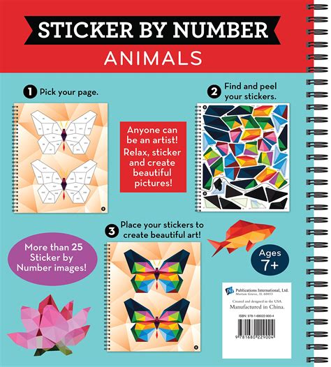 Brain Games Sticker By Number Animals 8