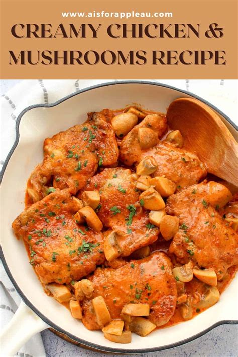 Creamy chicken and mushrooms recipe - A Is For Apple Au