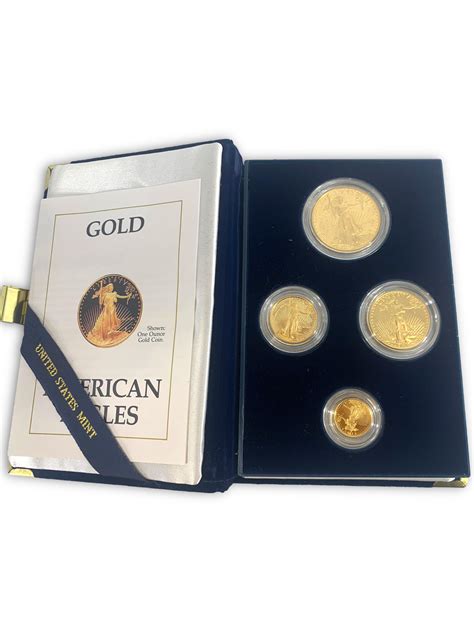 Lot 1990 Us Gold American Eagle Four Coin Proof Set