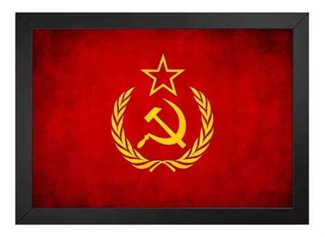 Quadro Bandeira Comunismo Martelo E Foice Tamanho 35x25cm Mercadolivre