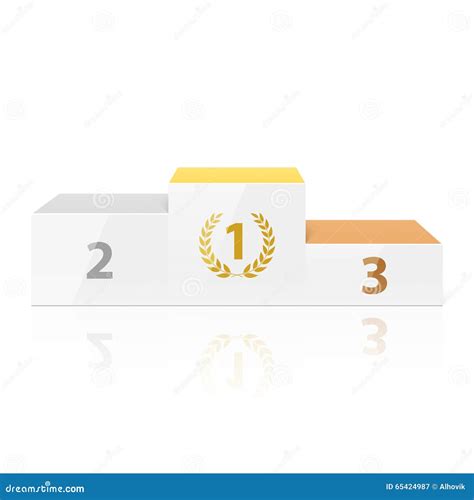 Podio Blanco De Los Ganadores Ilustración del Vector - Ilustración de