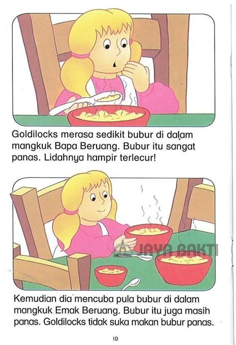 goldilocks  tiga ekor beruang buku cerita bahasa melayu jaya bakti