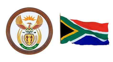 Premium Photo National Flag And The Coat Of Arms 3d Illustration Of South Africa