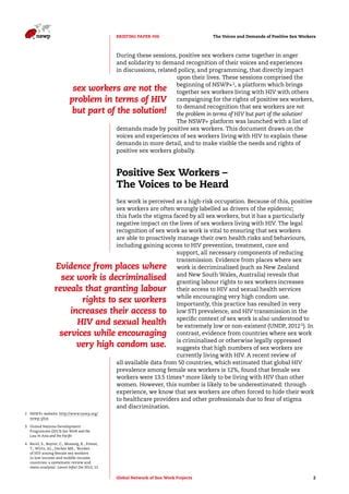 Positive Sex Workers Demands PDF