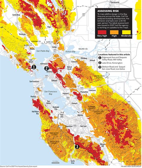 Primed To Burn Where Are The Bay Areas Most Vulnerable Places For Wildfires Santa Cruz Sentinel