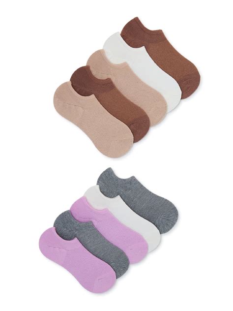 No Boundaries Women S Nude Multi No Show Fashion Liner Socks 10 Pack