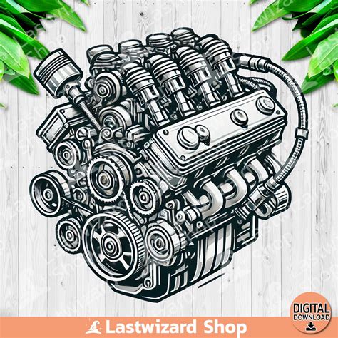 Car Engine PNG, Mechanic Sublimation Design, Watercolor Automobile