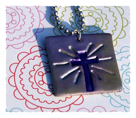 Polymer Clay Day 14 Beaming Cross