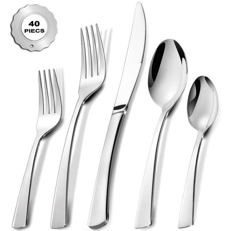 bestdin cutlery set   people  pieces stainless steel cutlery