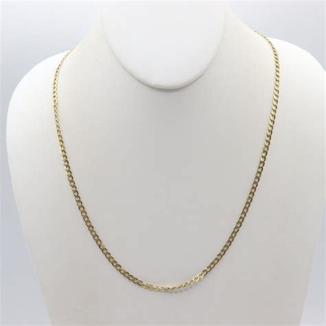 Kt Gold Curb Chain Necklace Property Room