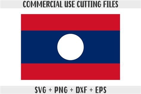 Laos Flag Svg Original Colors Laos Flag Png Commercial Use Etsy