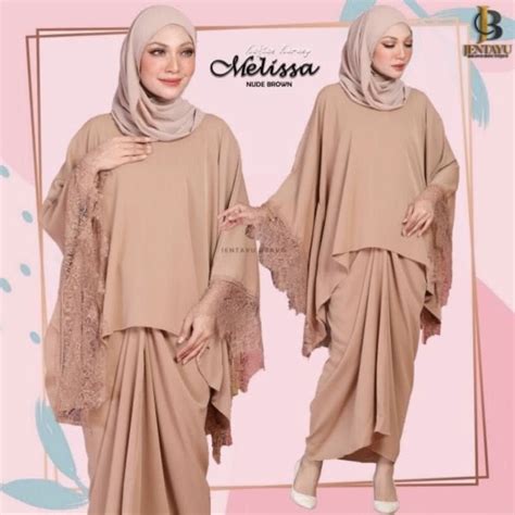 Kurung Pario One Set In Nude Brown Raya Haji Women S Fashion Muslimah Fashion Baju Kurung