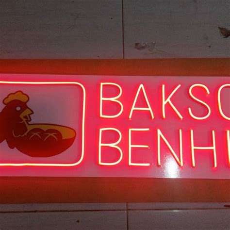 Jual Lampu Led Neon Text Tulisan Bakso Benhil Dan Logo Jakarta Barat