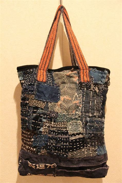 Japanese Sashiko Boro Bag Patchwork Bags Fabric Bags Bags