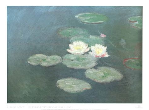 Nymphéas, Effect at the Evening by Claude Monet - 24 X 32 Inches (Art ...