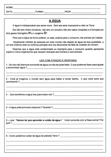 Exercícios Sobre Saneamento Básico 7 Ano Com Gabarito - Exercícios Sobre Saneamento Básico 7 Ano Com Gabarito - FDPLEARN