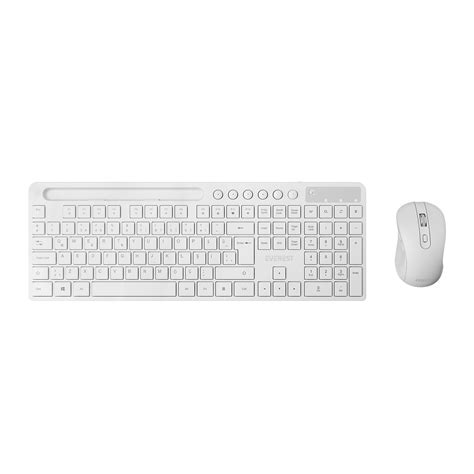 Everest KM 730 Beyaz Kablosuz Q Multimedia Klavye Mouse Set Segment