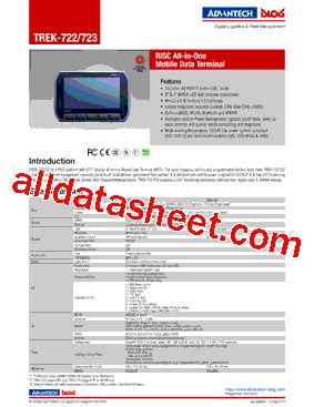 TREK 722 Datasheet PDF Advantech Co Ltd