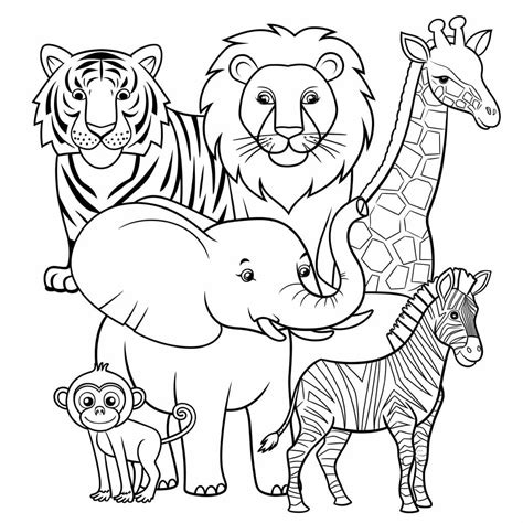 Desenhos De Animais Fofos Fáceis Para Colorir