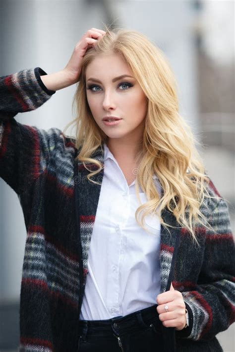 Beautiful Blonde Girl Portrait Outdoor Close Up Stock Image Image Of Portrait Lifestyle