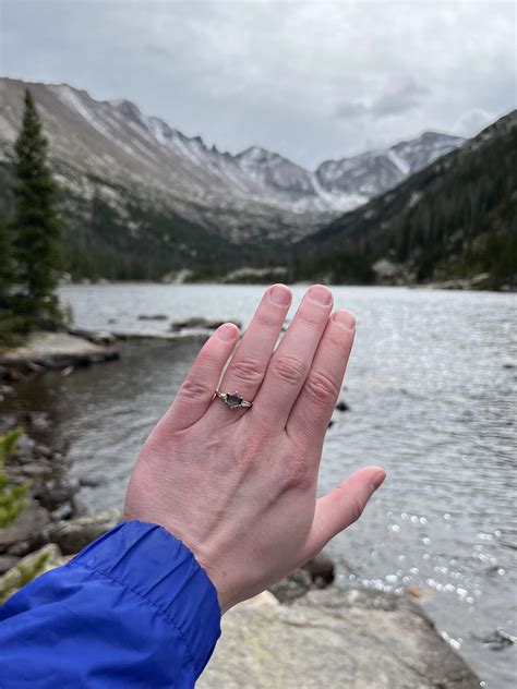 Super happy! Portrait cut hexagon sapphire with diamond baguettes : r ...