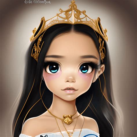 Cute Latina Princess Graphic Creative Fabrica