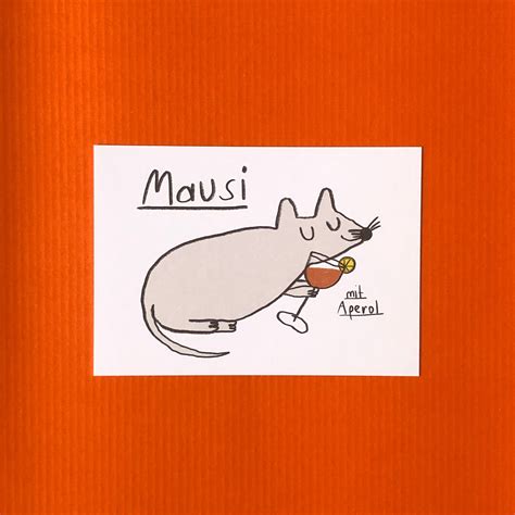 karte mausi mit aperol die busenfreundin