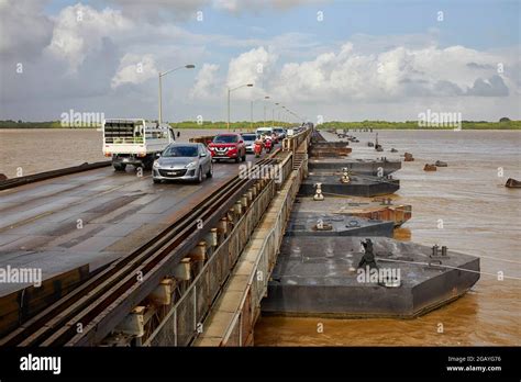 Demerara Harbour Bridge Pontoon Bridge In Georgetown Guyana South