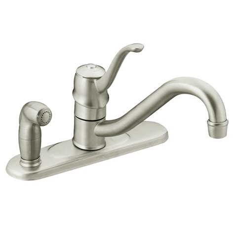 Moen Muirfield Stainless Single Handle Low-arc Kitchen Faucet with