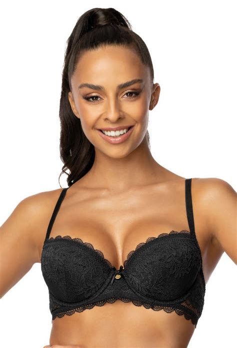 Biustonosz Push Up Czarny Estelle M A MAT Lingerie Moda