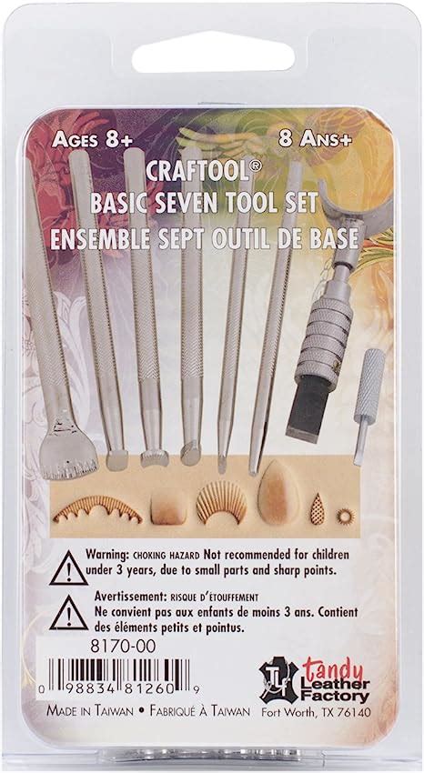 Tandy Leather Craftool Basic 7 Tool Set 8170 00 Arts Crafts Sewing