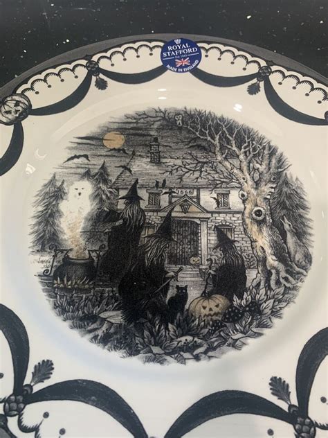 Royal Stafford Coven Witches Ghost Dinner Plates Set Of Halloween