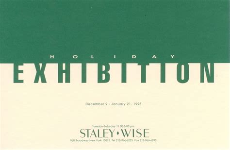 Holiday Exhibition Exhibitions Staley Wise Gallery