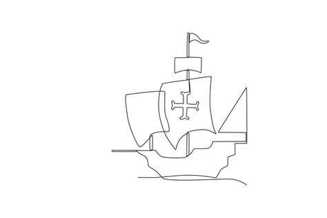 A Columbus ship sailed 27249644 Vector Art at Vecteezy