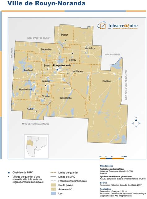 Carte De Rouyn Noranda