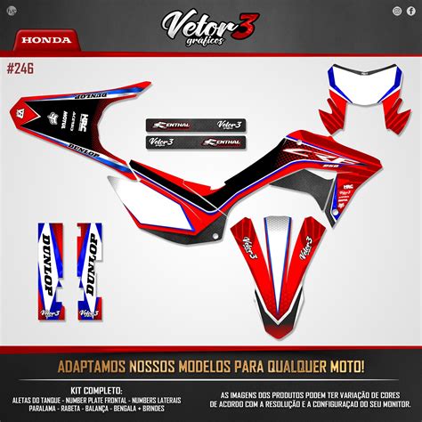 Kit Gr Fico Adesivo Honda Crf Biker Amx Avtec Vetor