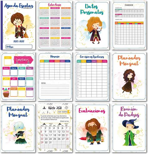 Agenda Escolar Para Imprimir - Agenda Escolar Para Imprimir Dibujos Varios School Agenda Escolar De