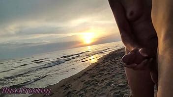 French Milf Blowjob Amateur On Nude Beach Public To Stranger With Cumshot MissCreamy