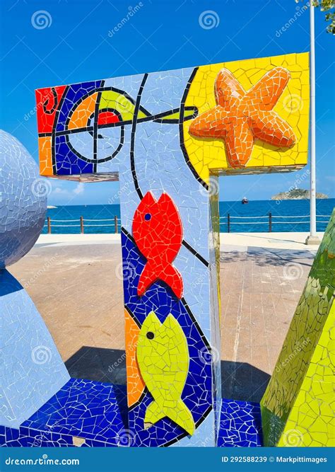 Close Up Of Welcome To Mykonos Sign At The Arrivals In The Port Of Hora