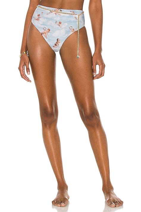 Weworewhat Belted Emily Bikini Bottom In Baby Blue Revolve