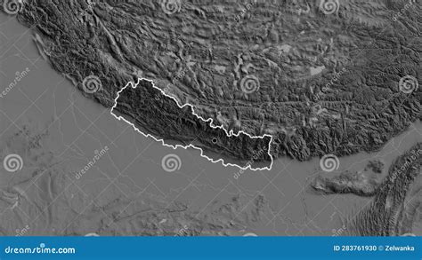nepal border shape overlay outlined bilevel stock illustration