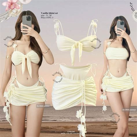 ICEBLINK Vanila bikini set บกนเซต ชนสวนลา Shopee Thailand