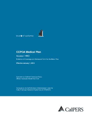 Fillable Online Ccpoabtf Evidence Of Coverage And Disclosure Form For