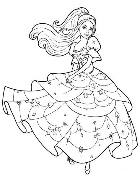 Coloring page - Dance Barbie