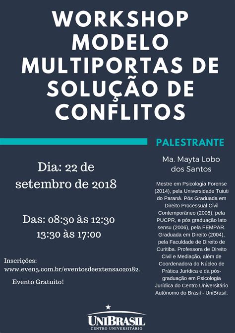 WorkShop – Modelo Multiportas de Solução de Conflitos | UNIBRASIL